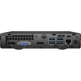 Back view of a refurbished desktop mini PC showing HDMI, VGA, USB, Ethernet, and power ports.
