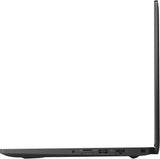 Side view of a slim black laptop with visible ports, ideal for refurbished tech buyers