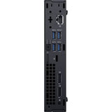 Rear view of desktop computer showing USB ports, Ethernet, HDMI, and ventilation panel