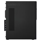 Lenovo black desktop computer tower with side ventilation panel, refurbished PC