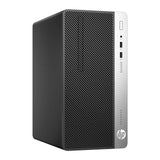 HP ProDesk desktop computer tower with USB ports and headphone jack, front view