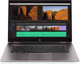 Refurbished HP ZBook laptop with video editing software open on screen
