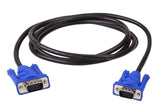 VGA cable with blue connectors for computer monitor or PC connection