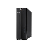Acer Aspire black desktop tower with front USB ports and DVD drive, refurbished computer