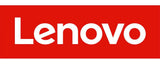 Lenovo logo in white text on red background, electronics brand branding image
