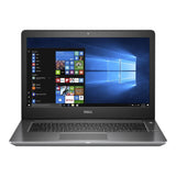 Dell laptop with Windows 10 open on screen, professional refurbished computer