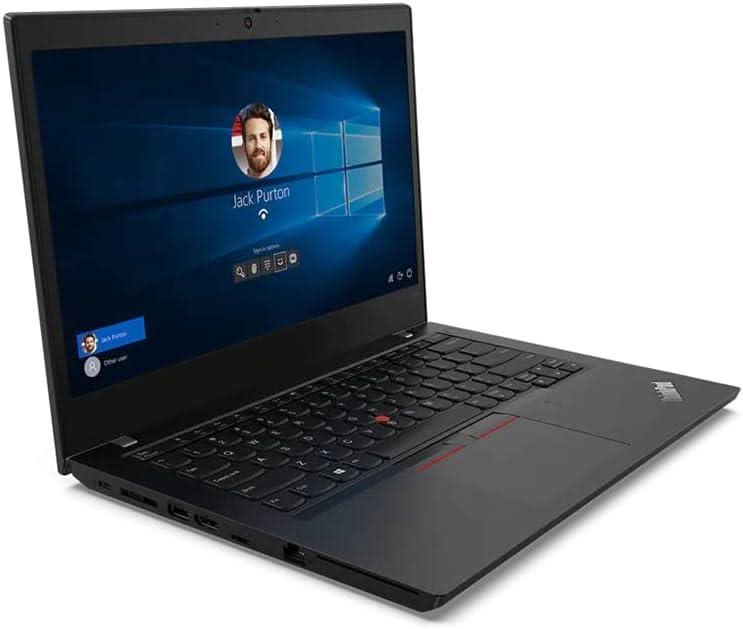 Refurbished Lenovo ThinkPad laptop with Windows login screen, professional business laptop