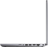 Side view of a slim silver laptop showing USB, HDMI, Ethernet, and SD card ports