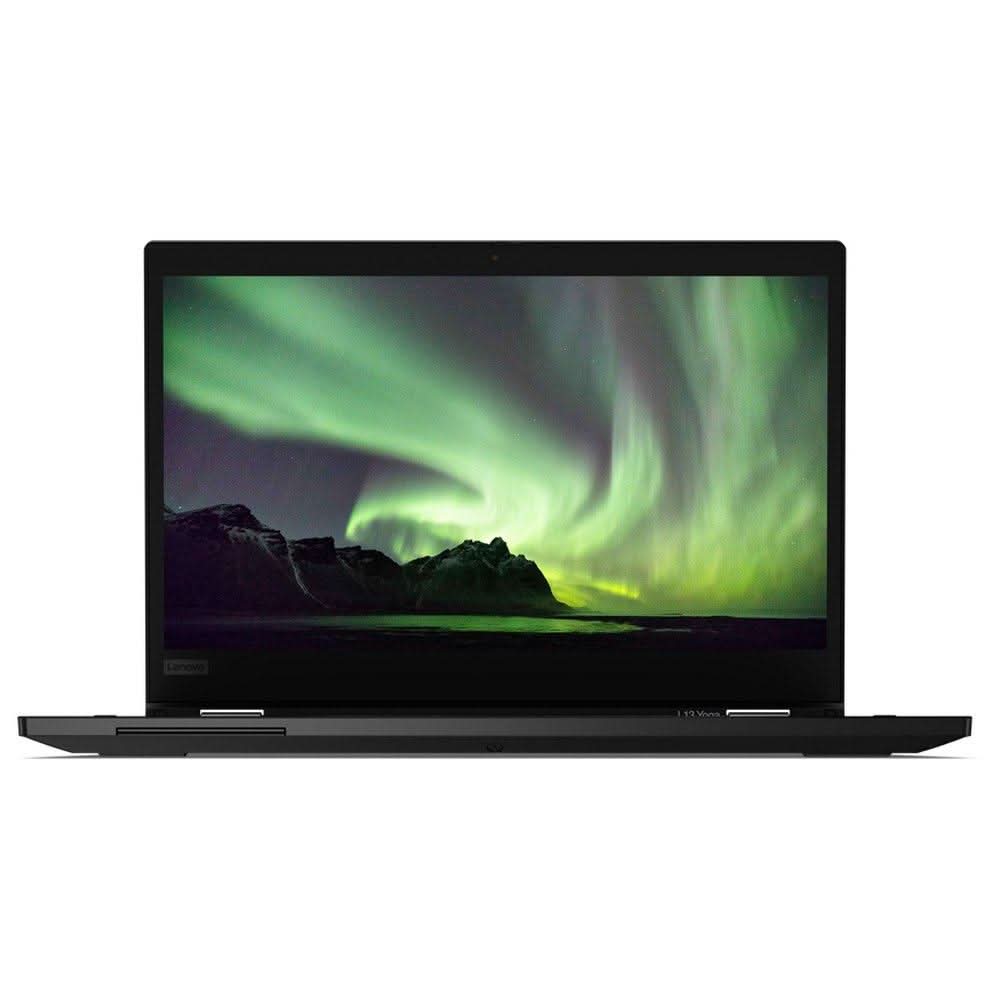 Refurbished Lenovo laptop with aurora display on screen, professional business laptop