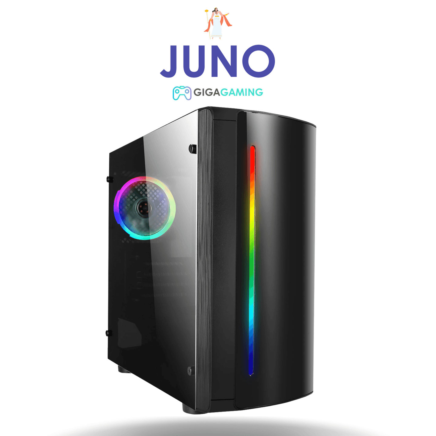 Juno Gaming RGB PC Intel Core i5-2500 16GB DDR3 120GB SSD + 2TB HDD Windows 10 Home