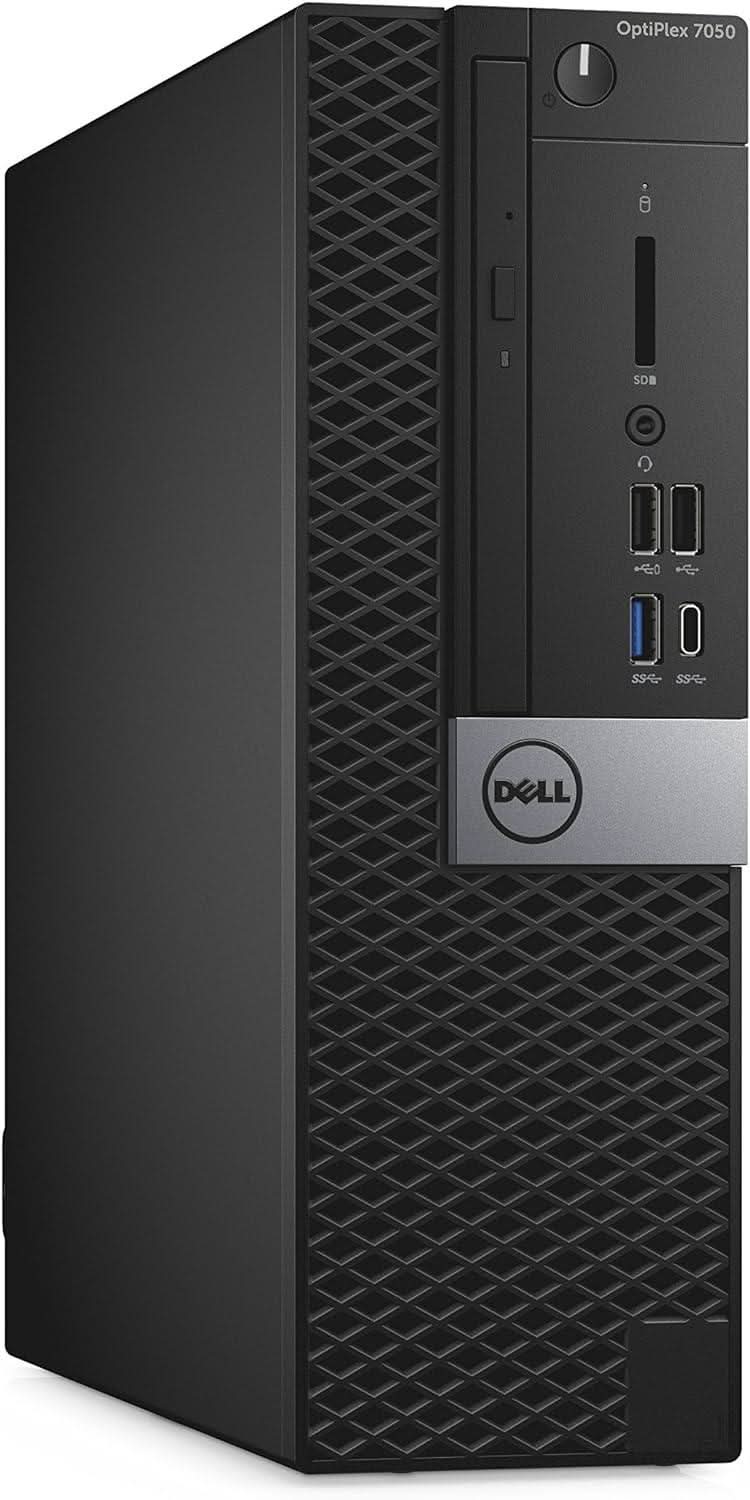 Dell OptiPlex 7050 small form factor desktop PC with front USB ports, black case