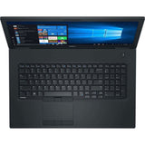 Top view of a Dell laptop with Windows 10, full keyboard and numeric keypad