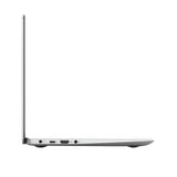 Slim silver laptop side view showing USB, HDMI, and audio ports on a white background