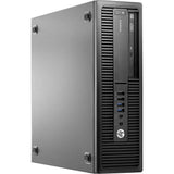 Refurbished HP EliteDesk small form factor desktop computer with front USB ports and DVD drive