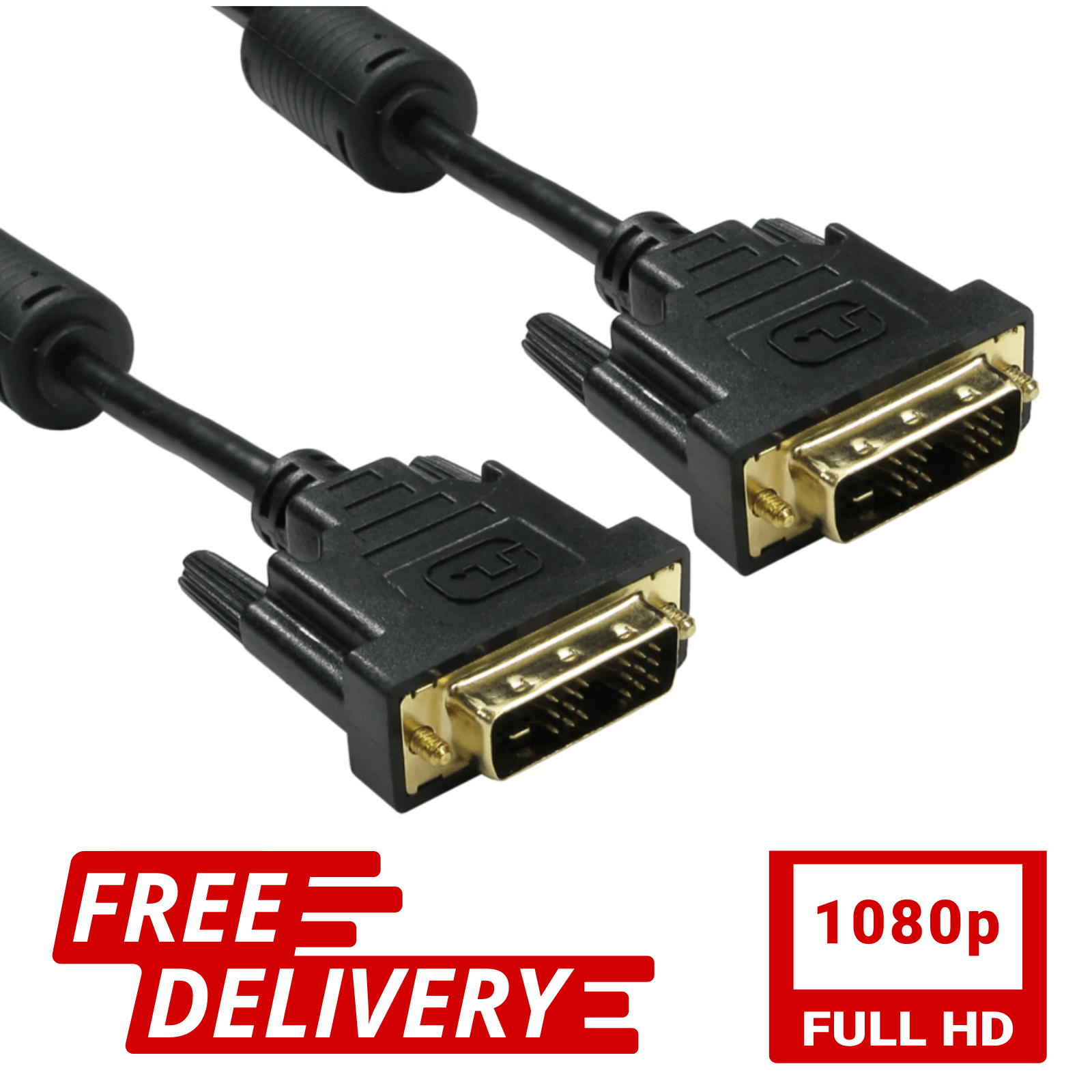 DVI Monitor Cable 25 Pin (24+1 pin) DVI-D Male to M Digital Dual Link Lead