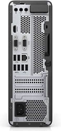 Back panel of a refurbished desktop computer showing ports, USB, HDMI, VGA, and ventilation grills