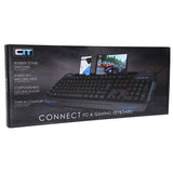 CIT Connect PC and gaming keyboard box with LED backlit keys and 14 macro record keys