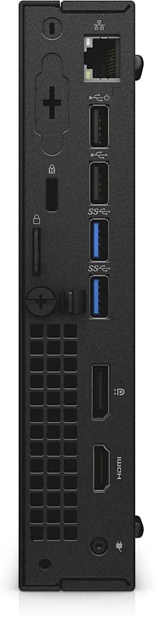 Refurbished desktop mini PC rear panel with USB, HDMI, Ethernet, and DisplayPort ports