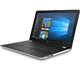 HP laptop with Windows 10, black keyboard, and open screen, affordable refurbished tech