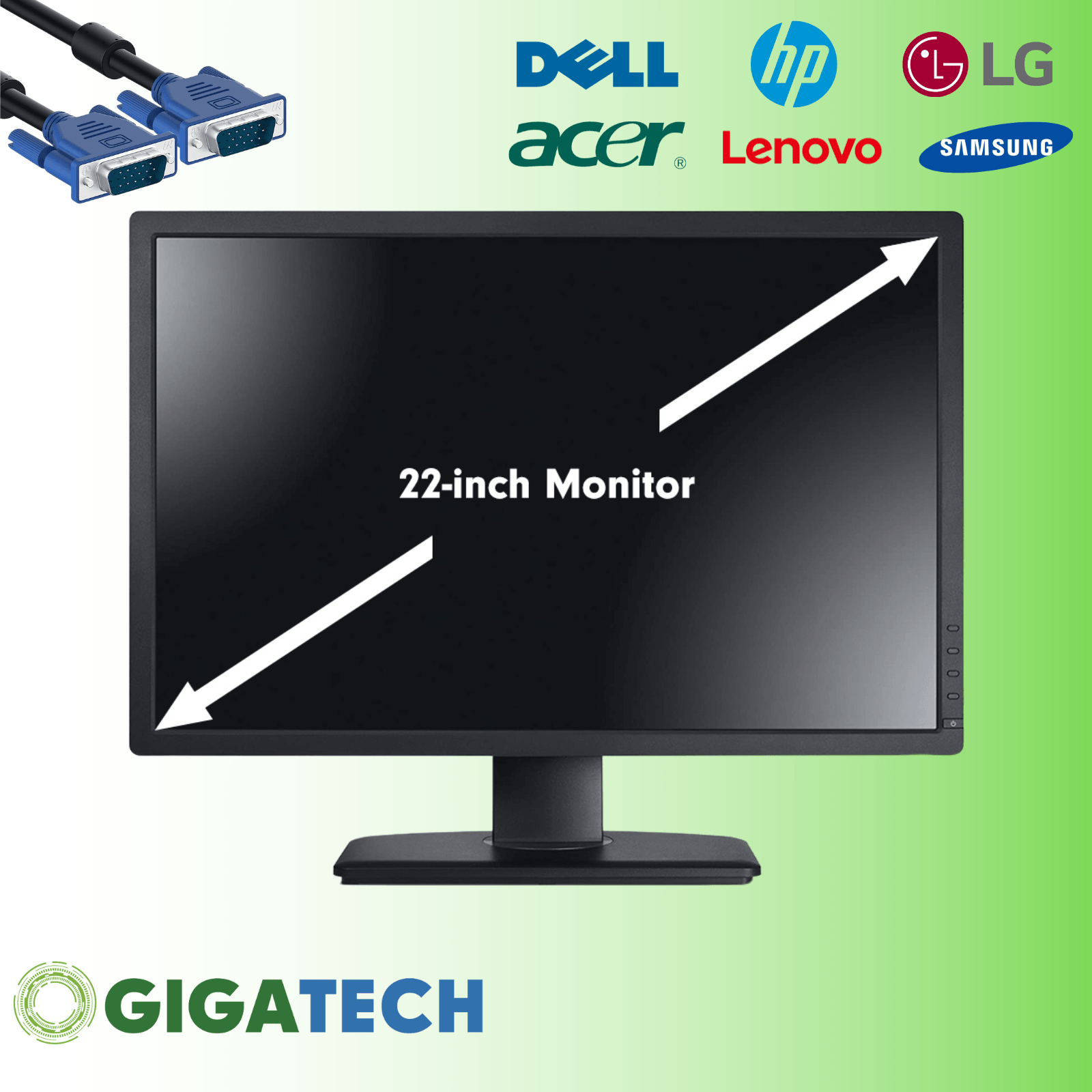 Cheap 22" TFT LCD COMPUTER PC LAPTOP MONITOR SCREEN FLATSCREEN