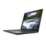 Refurbished Dell laptop with landscape screen, slim black design, left side view
