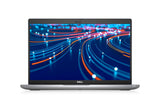 Front view of a Dell laptop with a vibrant abstract light pattern on the screen